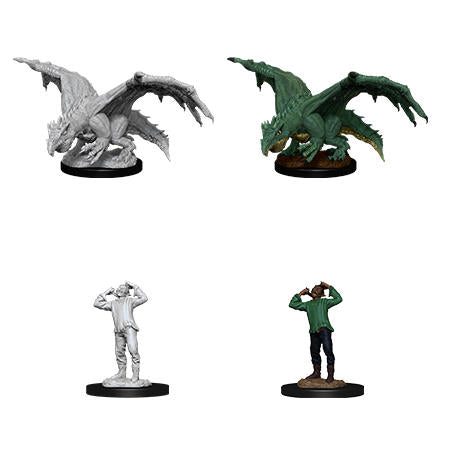 Dungeons & Dragon D&D Nolzur's Marvelous Green Dragon Wyrmling & Afflicted Elf