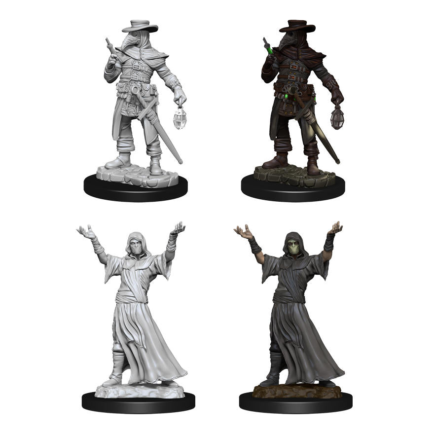 Wizkids Deep Cuts Fantasy Miniatures Plague Doctor & Cultist 90338
