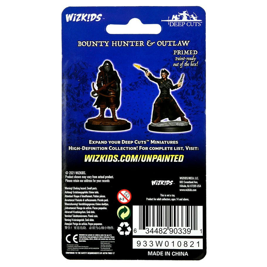 Image of Wizkids Deep Cuts Fantasy Miniatures Bounty Hunter & Outlaw 90339