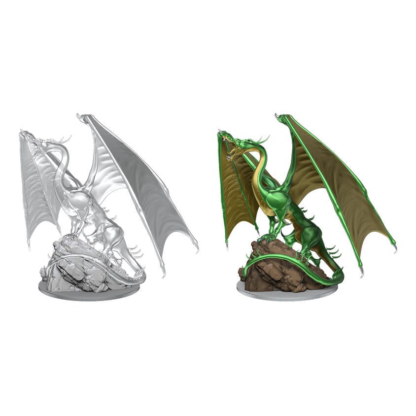 Dungeons & Dragon D&D Young Emerald Dragon Miniature WZK90491