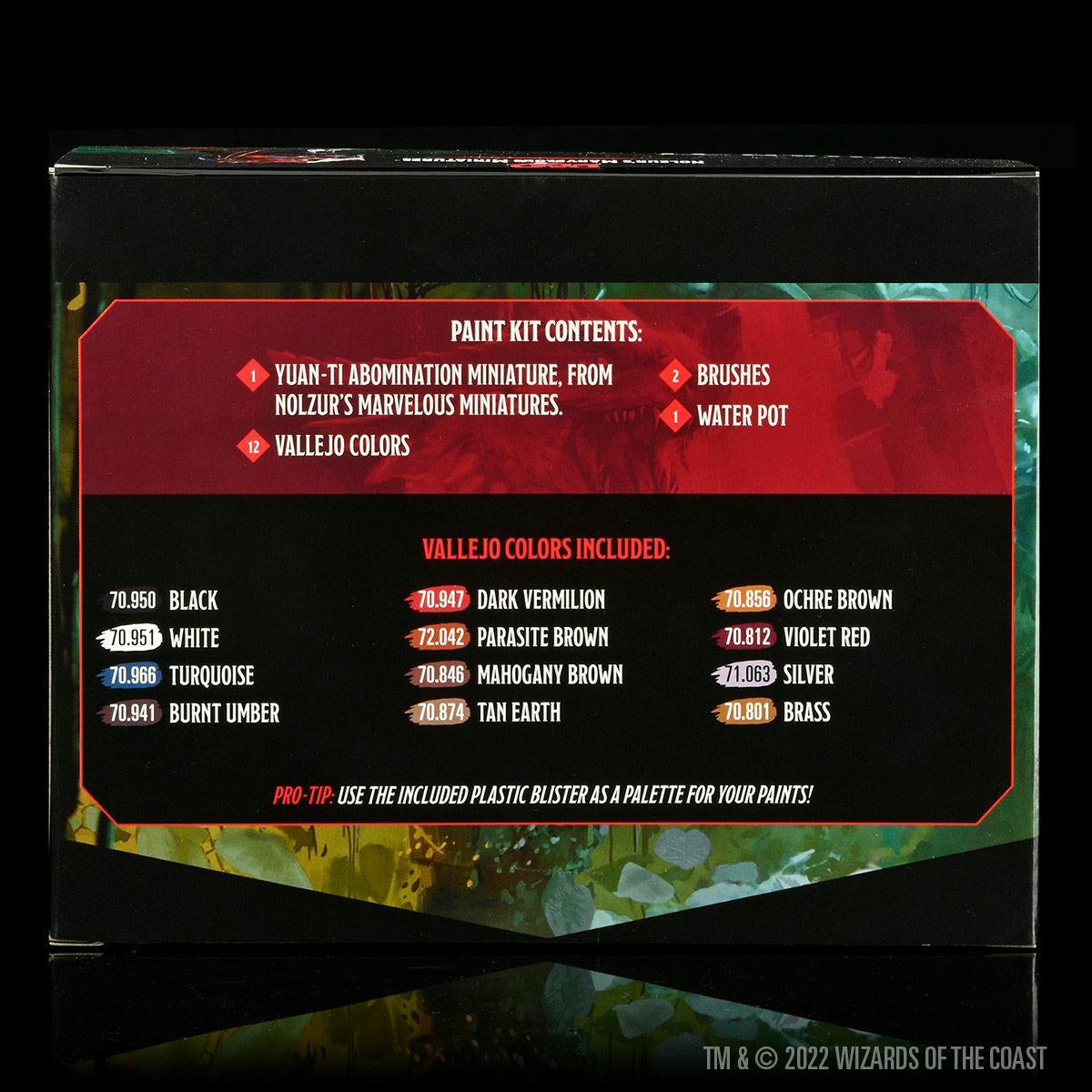 Image of Dungeons & Dragons Nolzur's Miniatures Yuan-Ti Abomination Paint Kit WZK90569