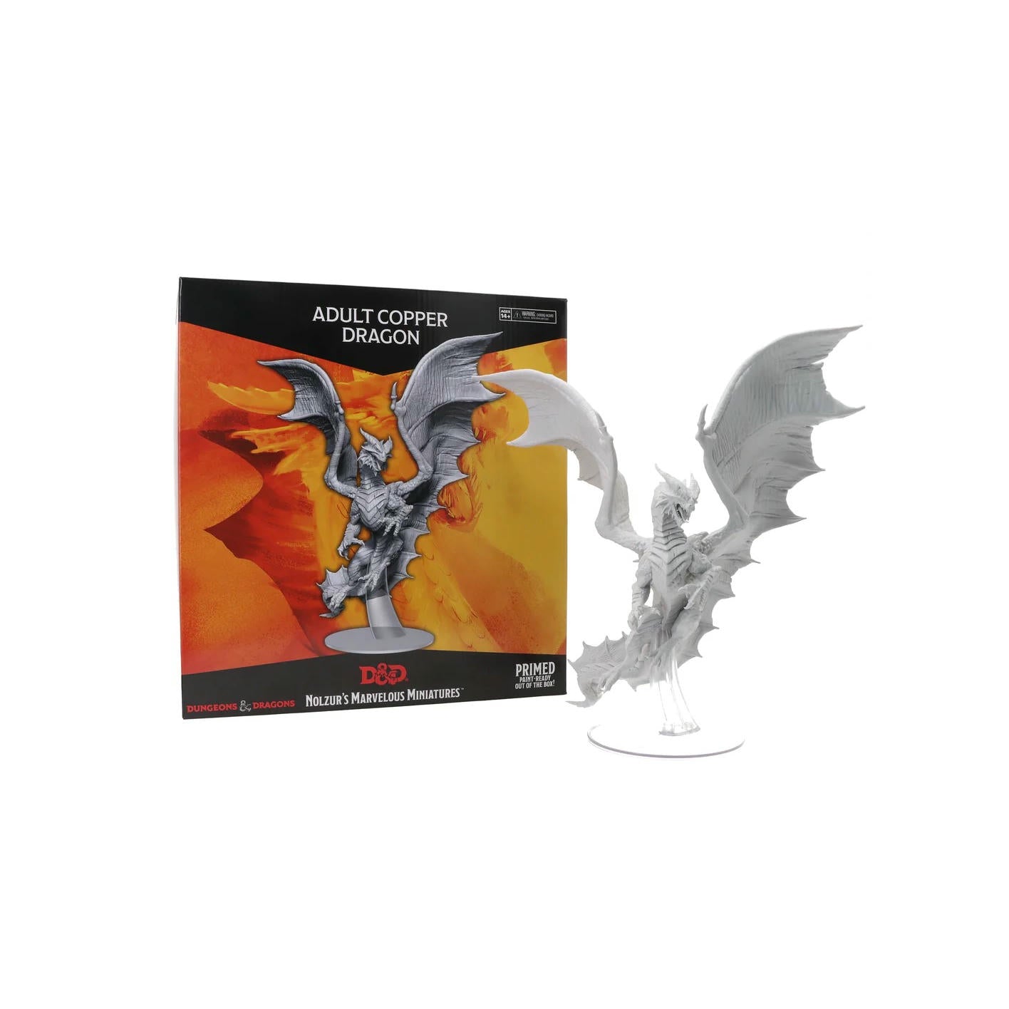 Image of Dungeons & Dragon D&D Fantasy Miniatures UNPAINTED Adult Copper Dragon 90602