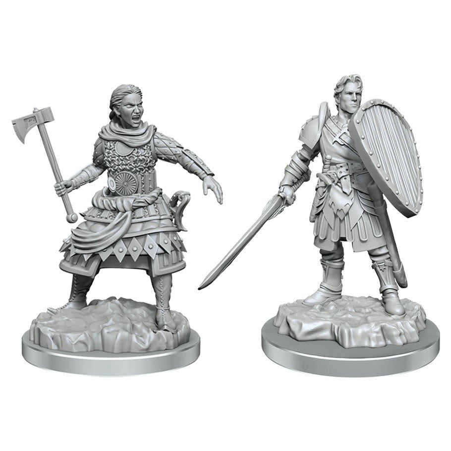 Dungeons & Dragon D&D Nolzur's Miniatures Human Fighters WZK90639
