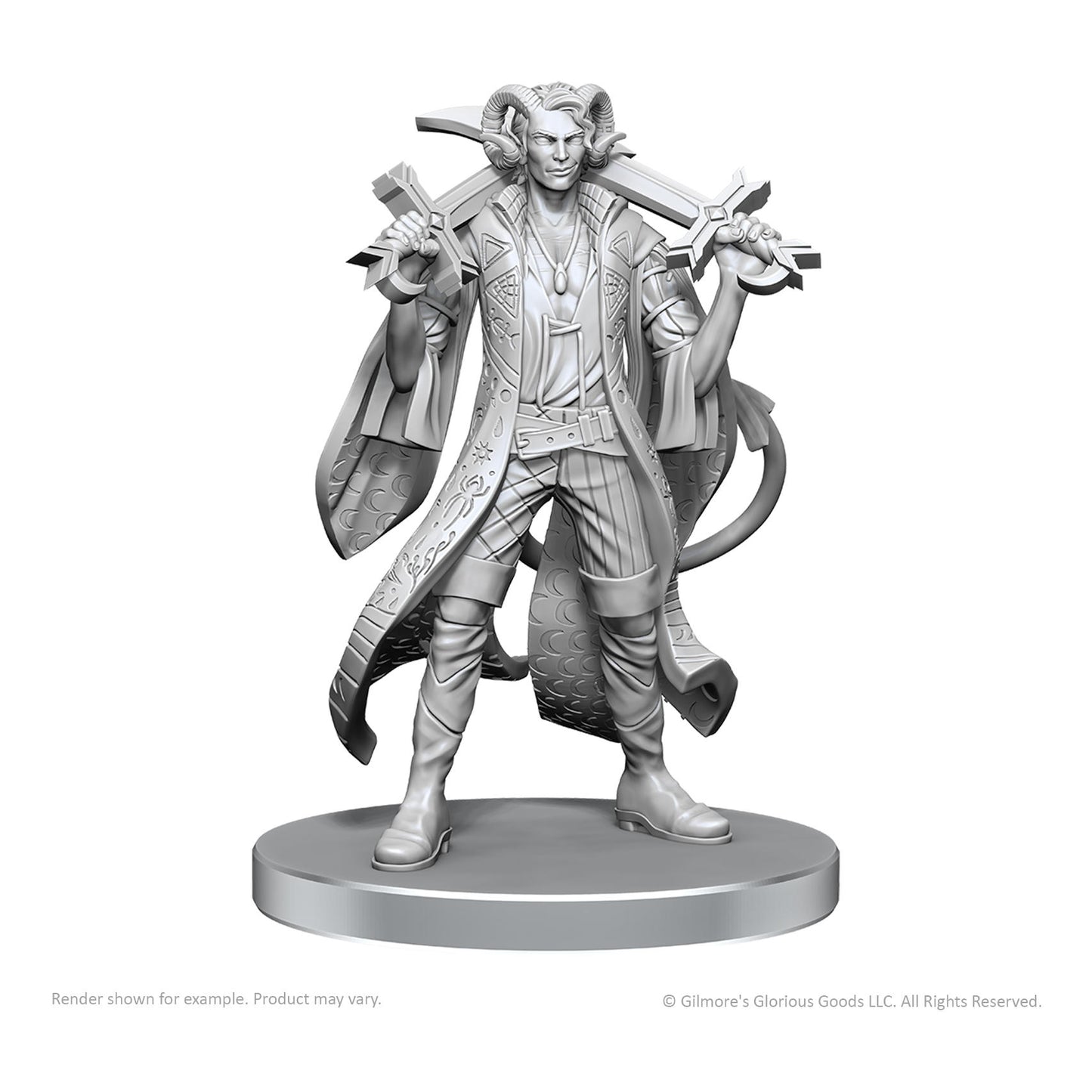 Critical Role Unpainted Miniatures: W26 Mollymauk Tealeaf & Caduceus Clay