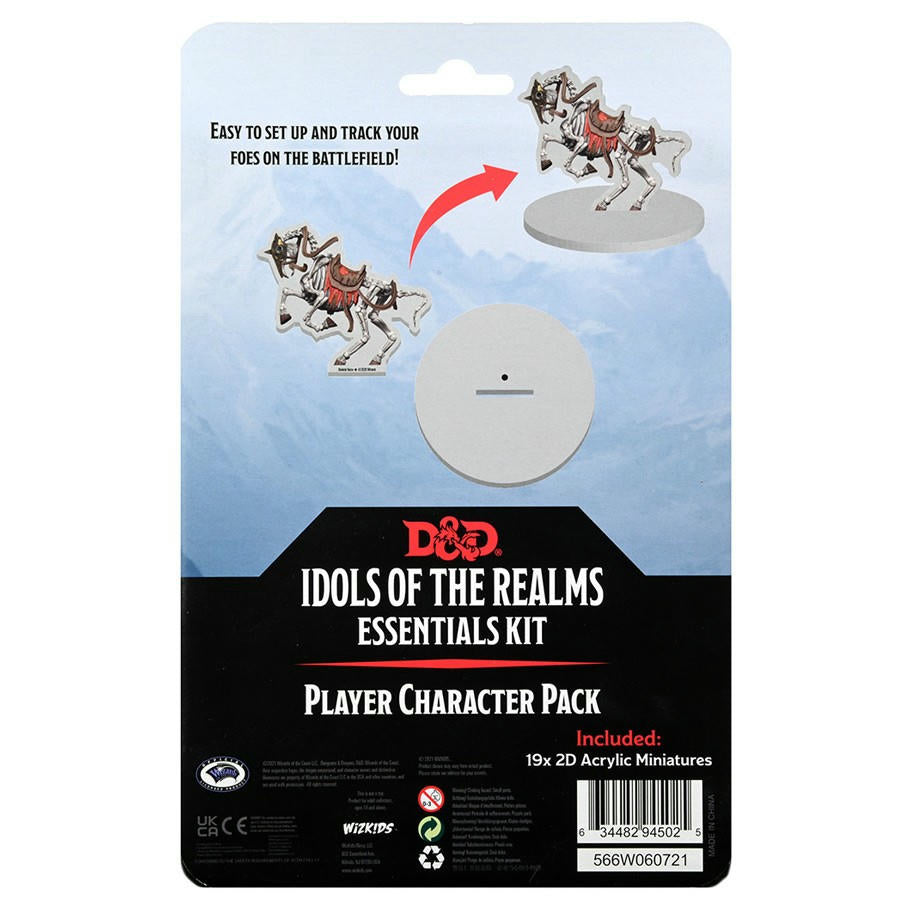 Image of D&D Icons of the Realms 2D Essentials Player Character Pack Miniatures Set