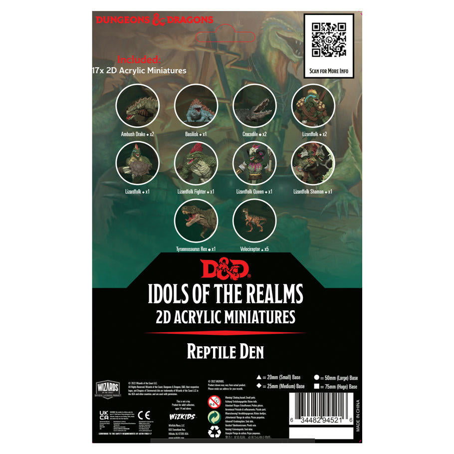 Image of Dungeons & Dragons D&D Icons of the Realms Reptile Den 2D Miniatures Set