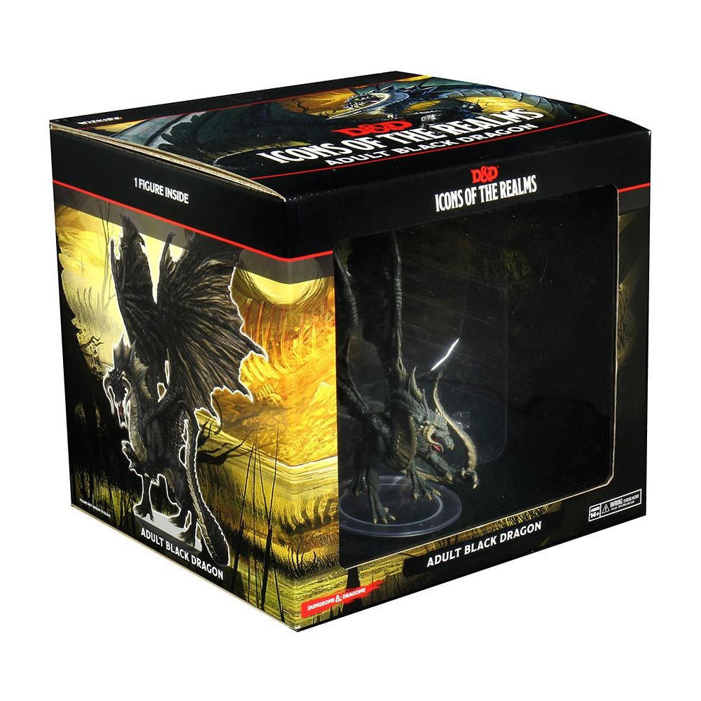Dungeons & Dragons Painted Adult Black Dragon Fantasy Miniatures 96021