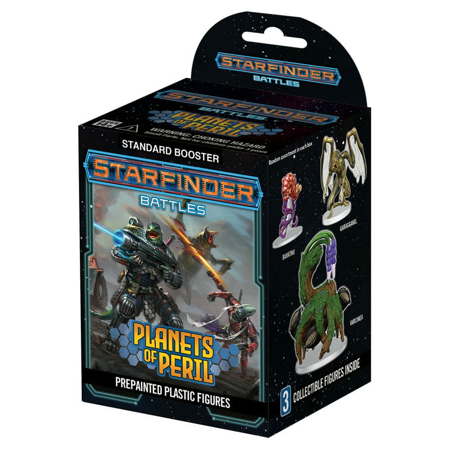 Image of Starfinder Battles Planets of Peril Painted Miniatures Booster Box (3 Minis)
