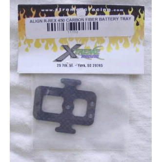 Image of Xtreme Racing Carbon Fiber Standard Battery Tray/Align T-Rex 450 XTR11702