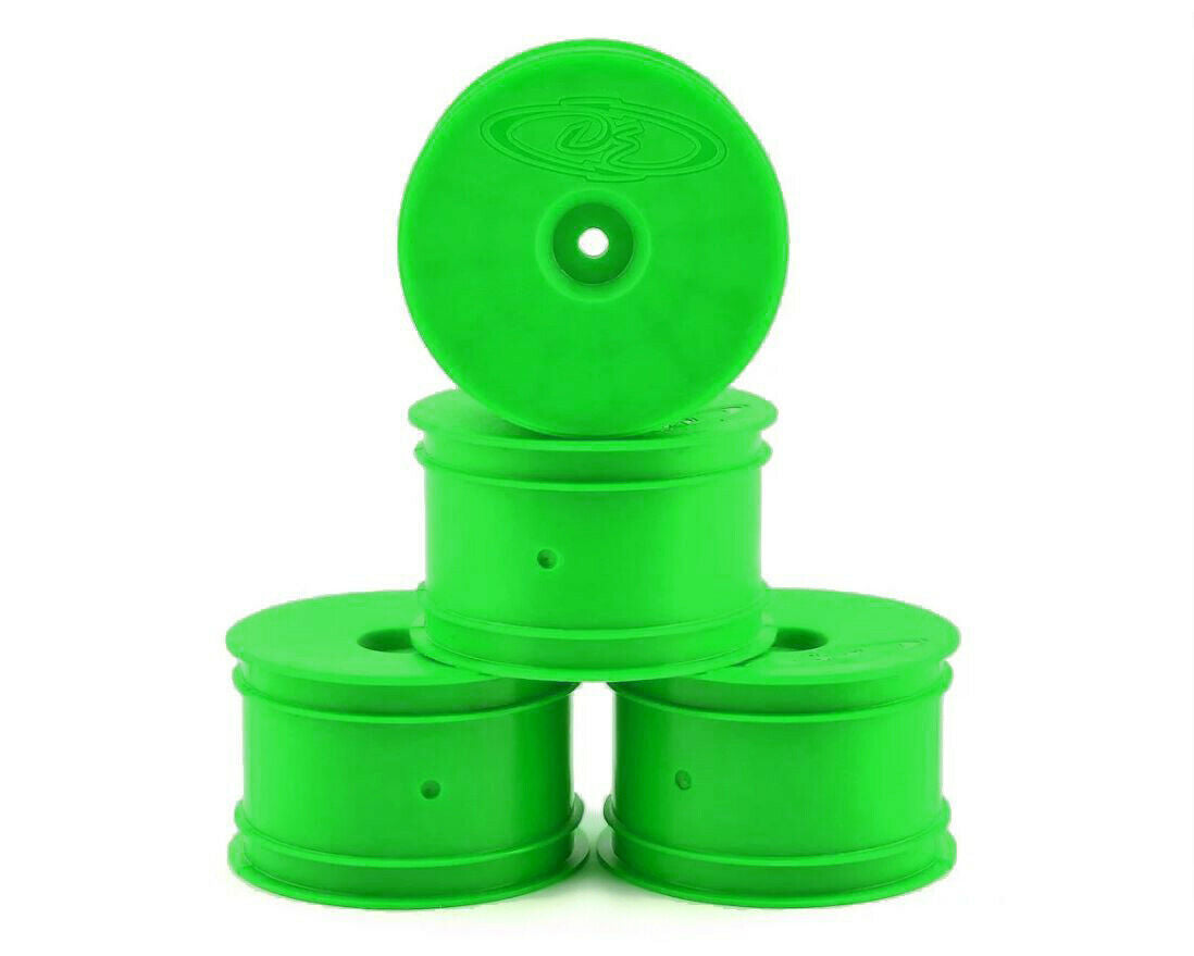 Speedline Buggy Wheels for Associated B6.1 - B64 / TLR 22 4.0 - 22-4 / Rear / Green (4 pcs)