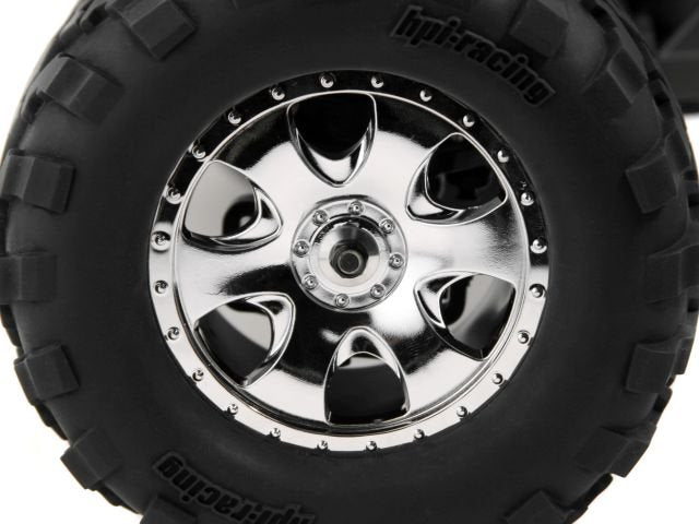 Mounted GT2 Tire, S Compound, on Warlock Wheel, Chrome Glued,