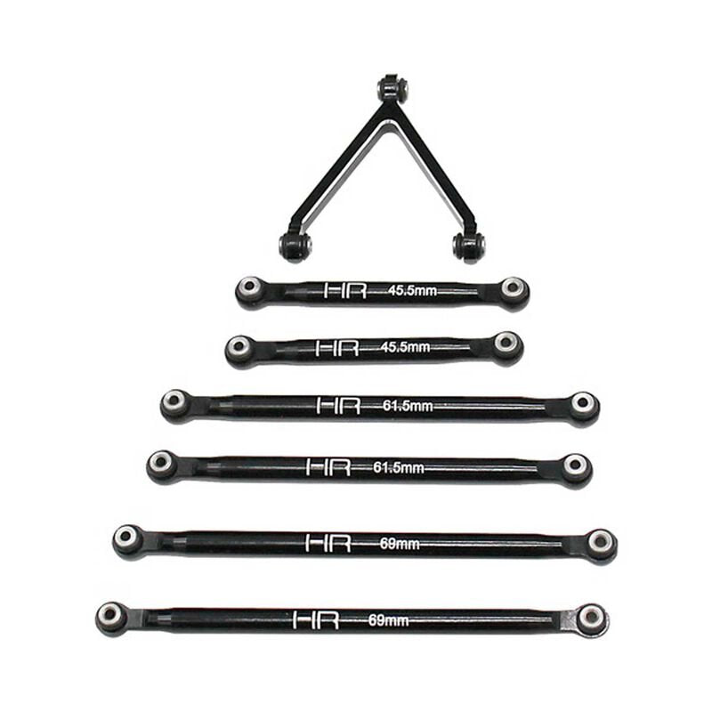 Axial SCX24 Black Aluminum Link Set by Hot Racing HRASXTF133A01