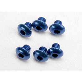 (03/23/23)Screws, 4x4mm button-head machine, aluminum (blue) (hex drive) (6