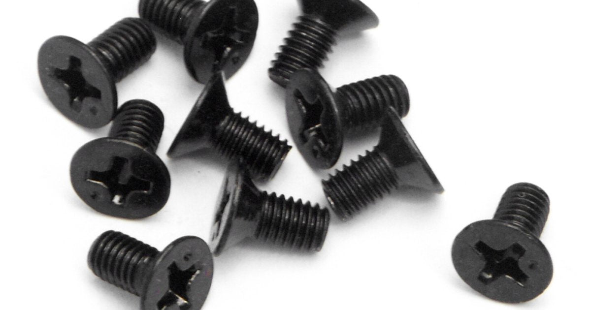 FLAT HEAD SCREW M3X6MM (10PCS)