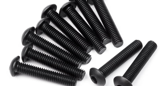 Button Head Screw M3x16mm Hex Socket (10)
