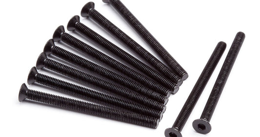 Flat Head Screw M3x40mm Hex Socket +(10)