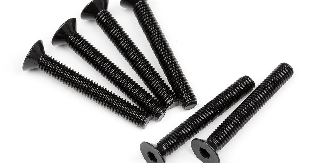 Flat Head Screw, M4X30mm, Hex Socket (6pcs)