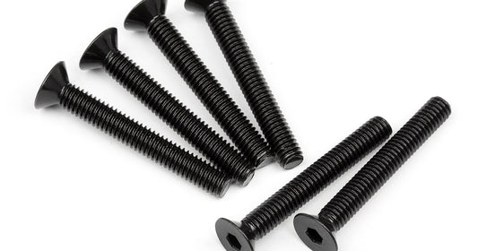 Flat Head Screw, M4X30mm, Hex Socket (6pcs)