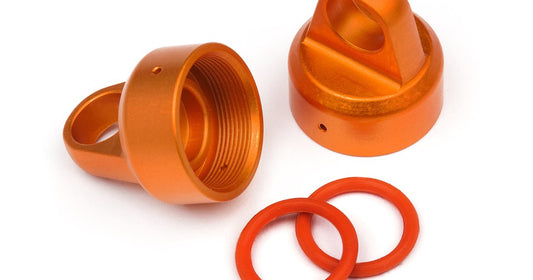 Savage XS Aluminum Top Shock Cap Orange (2)