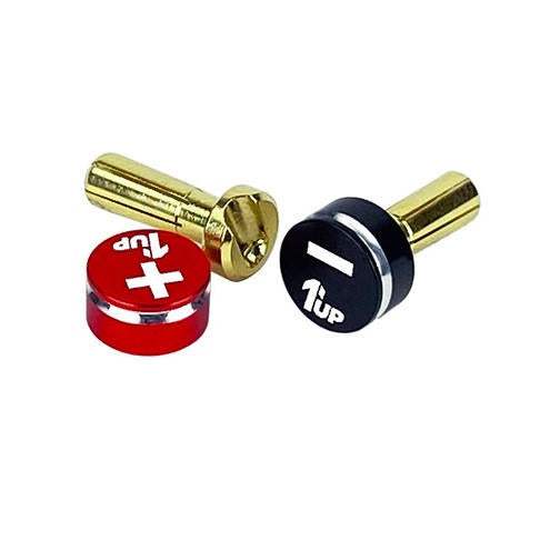 Image of LowPro Bullet Plugs & Grips, 4mm, Red/Black