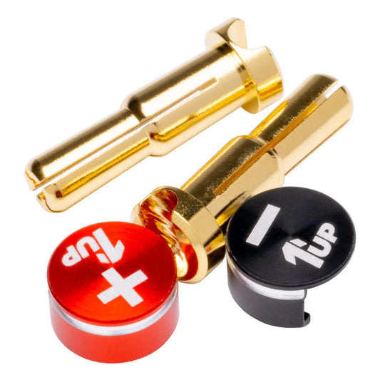 Image of LowPro Bullet Plugs & Grips, 4/5mm Stepped, Red/Black
