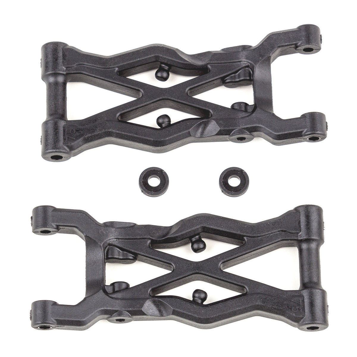 Image of Team Associated RC10B6.2 Buggy Carbon Rear Suspension Arms 75mm ASC91874
