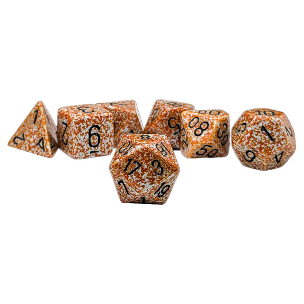 SPECKLED POLYHEDRAL 7-DIE SET RUST