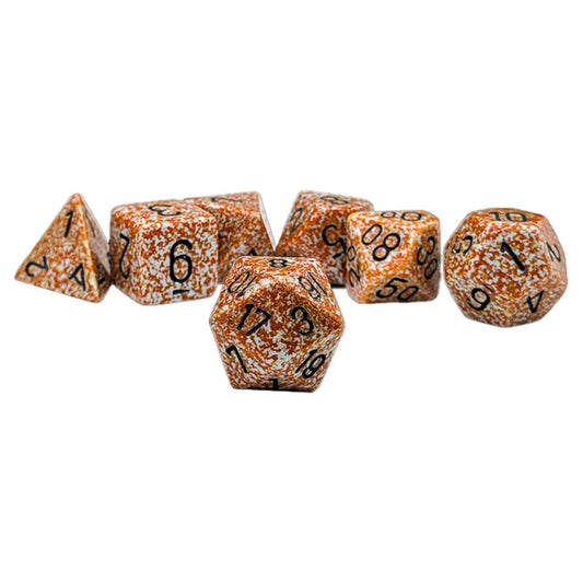 SPECKLED POLYHEDRAL 7-DIE SET RUST