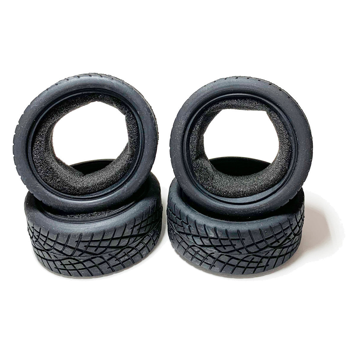 Image of 1/10 On Road Black Series Rubber Pull Tires Cross Line