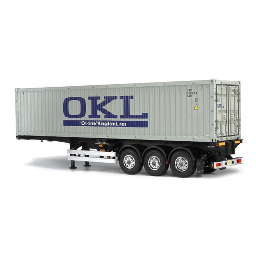 Image of 40-Foot Container 3-Axle Semi-Trailer, for Tamiya 1/14