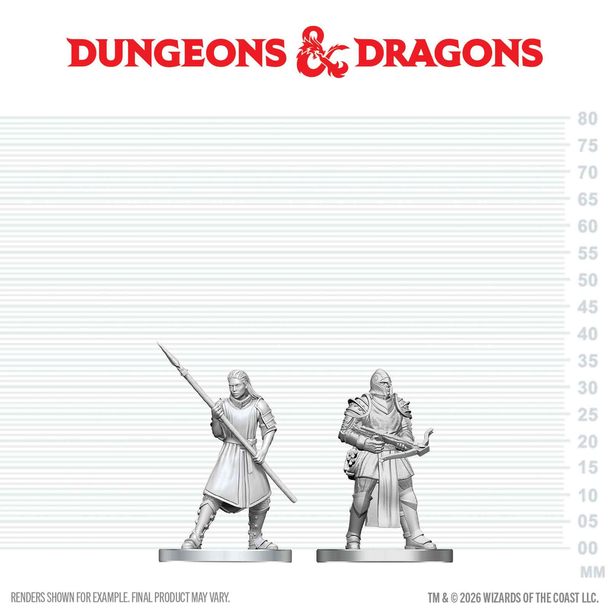 DND NOLZUR'S MARVELOUS UNPAINTED MINIATURES: W29 TOWN GUARDS