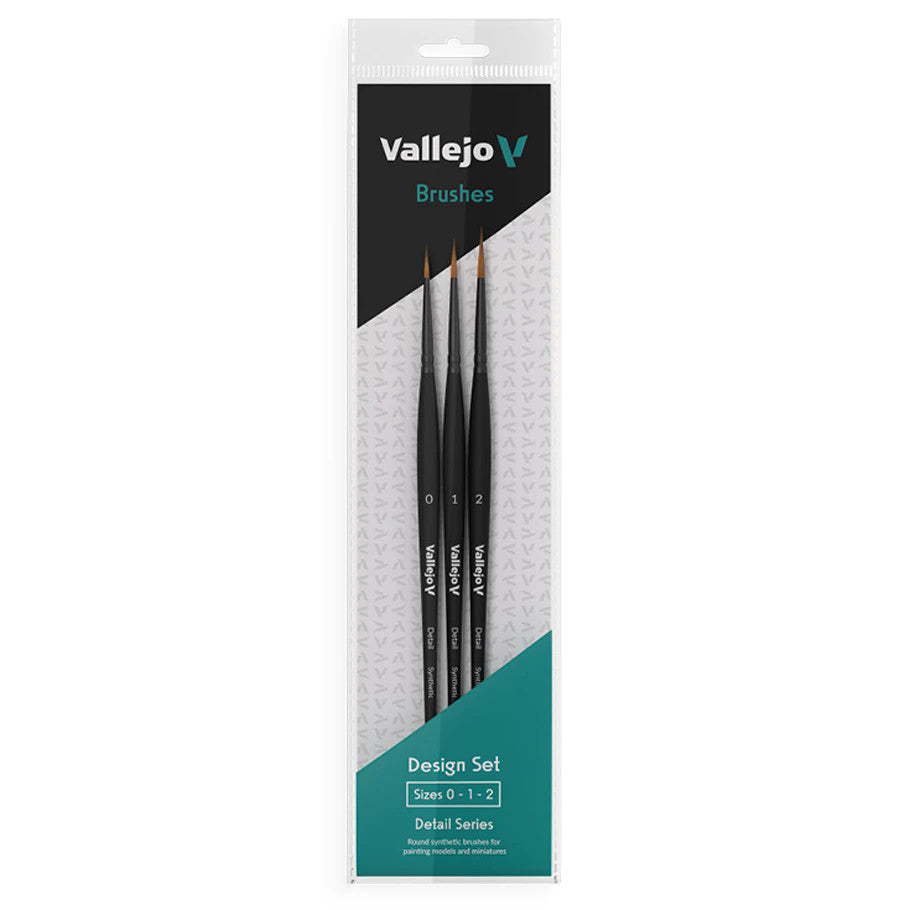 Brush Set: Design: Synthetic fibers (Sizes 0; 1 & 2)