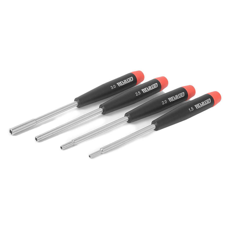 4 Piece Precision Metric Hex Nut Driver Set:1.5, 2.0, 2.5, 3.0mm