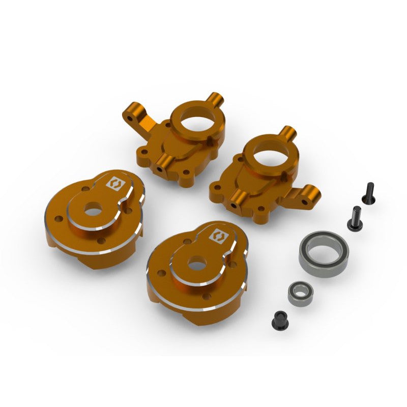 Image of Aluminum Portal Steering Spindle Set (Orange),