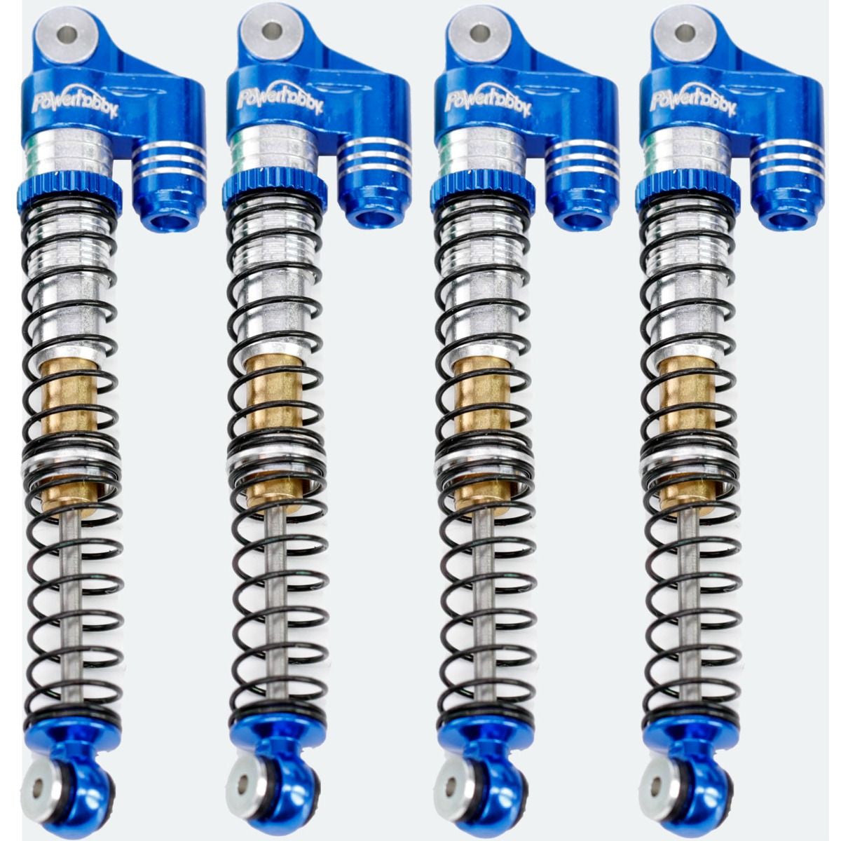 Image of 1/24 Aluminum 58mm Long Travel Shocks, Blue, for Axial SCX24