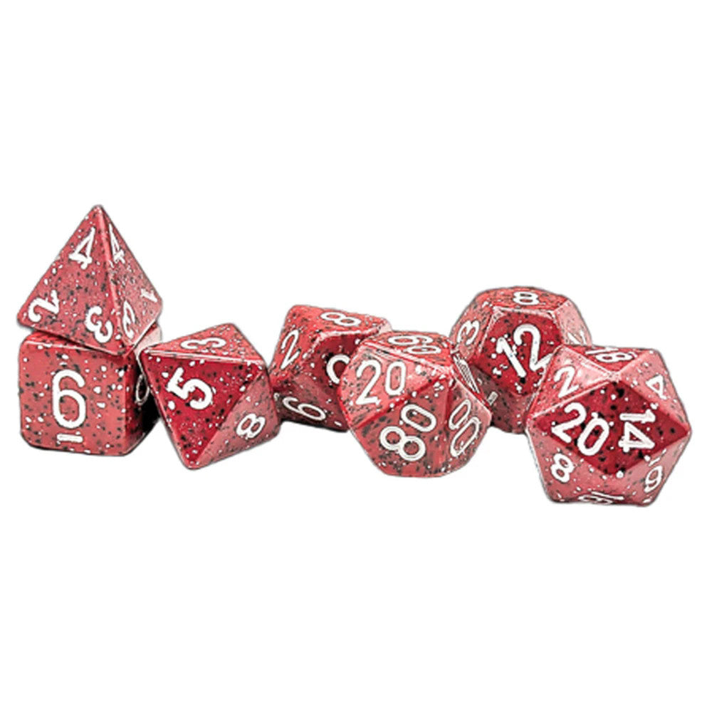 SPECKLED POLYHEDRAL 7-DIE SET LAVA STONE