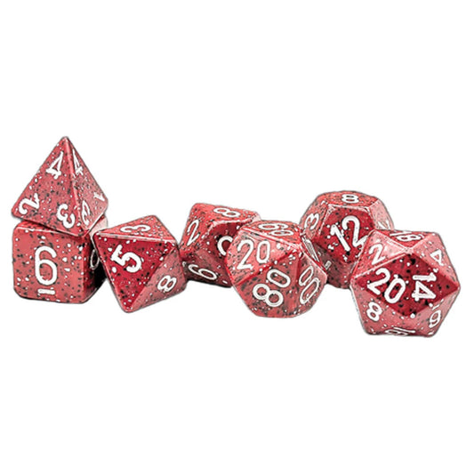 SPECKLED POLYHEDRAL 7-DIE SET LAVA STONE
