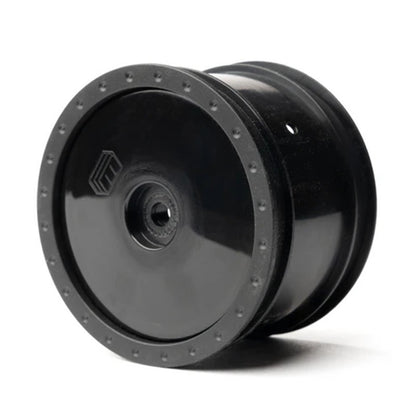 Image of 1/10 Whiplash Rear 2.2" 12mm Sprint Car Wheels (2) (Black)