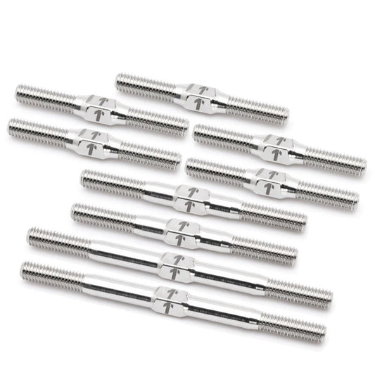 Image of Pro Duty Titanium Turnbuckle Set - AE TC8 - Raw Finish
