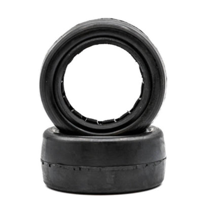 Image of Slick - 2.2" 4WD Front Buggy Tires w/ Inserts, Red, Yellow
