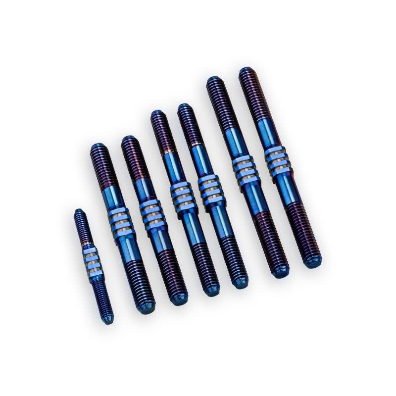 TLR 8ight-X 2.0 / XE 2.0 Fin Titanium Turnbuckle Set, Burnt Blue, 7pc
