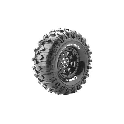 Image of CR-Rowdy 1/10 1.9" Crawler Tires, 12mm Hex, Super Soft,