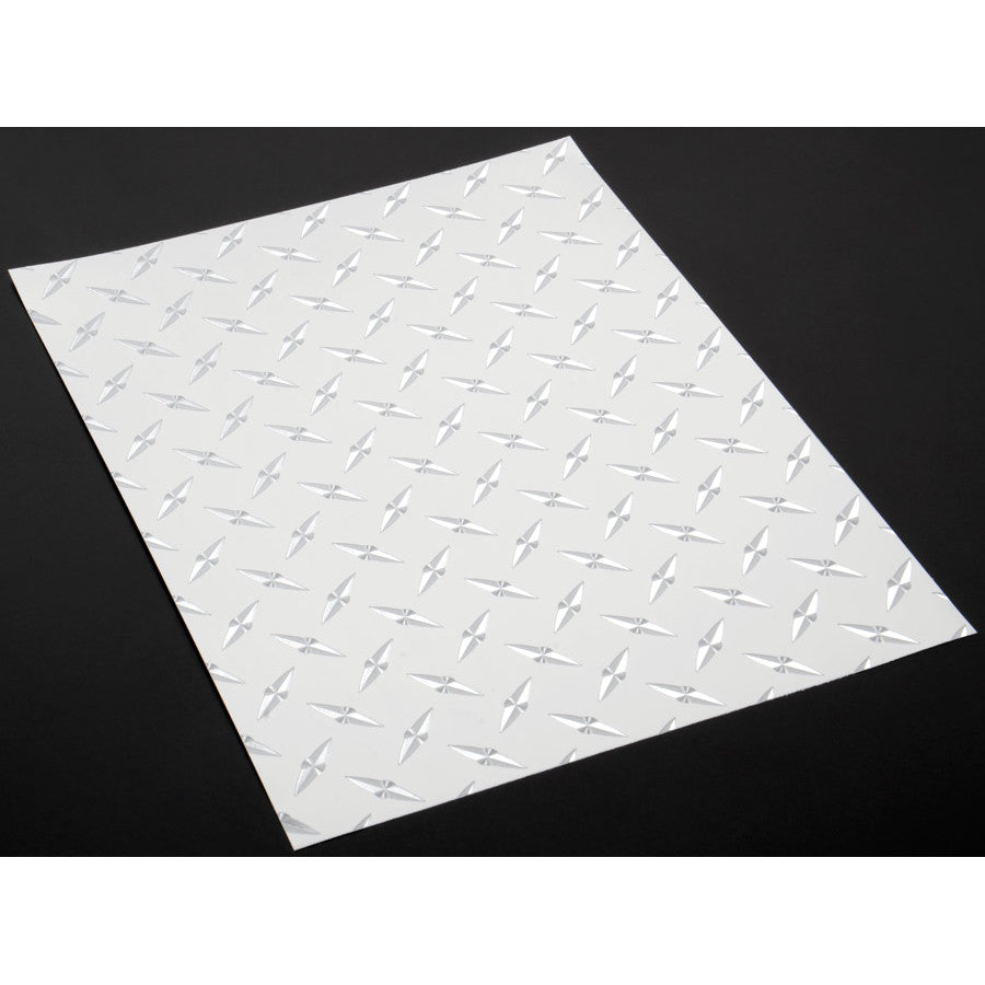 Image of Chrome Diamond Plate Decal 8” x 11”