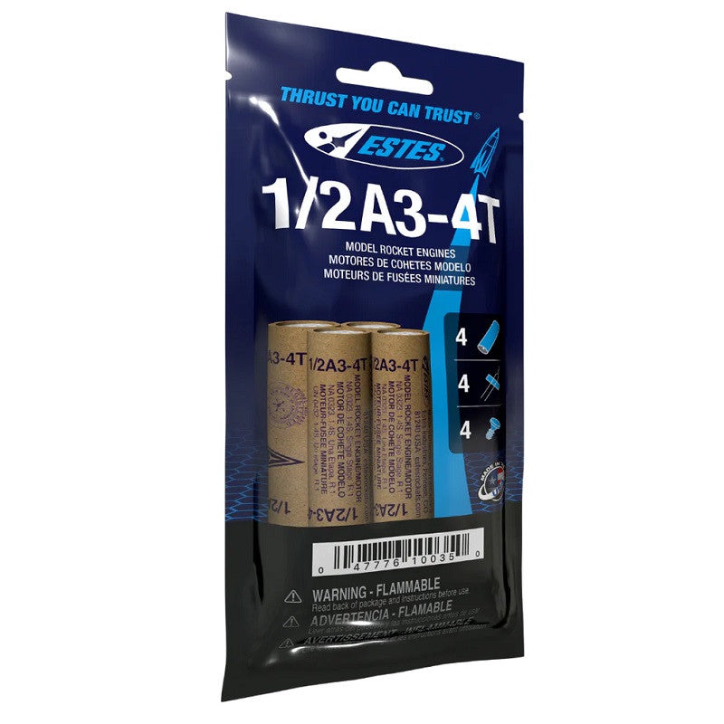 Image of 1/2A3-4T Model Rocket Engines, (4pk)