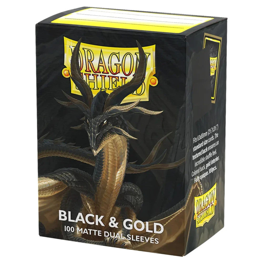 Deck Protector: Dual Matte: Black & Gold (100)