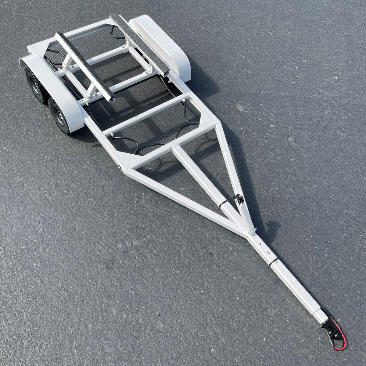Image of 1/10 Scale Boat Trailer with LED Lights (White)