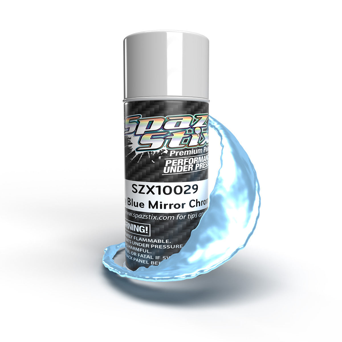 Image of Sky Blue Mirror Chrome Aerosol Paint, 3.5oz Can