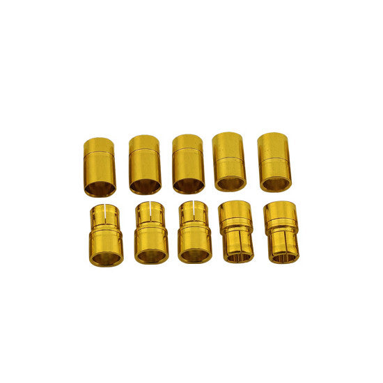 Image of 8mm Gold Plated Banana Plugs, Male & Female (5 pair)