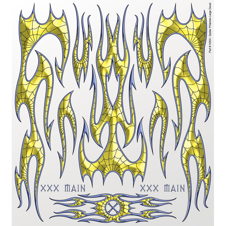 Image of XXX Main Large Spider Phlames Decal Sheet