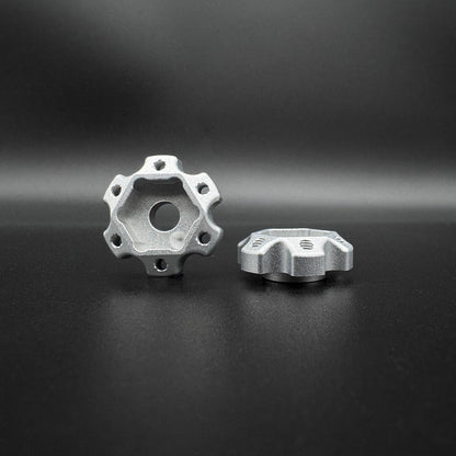 Image of 12mm Hex "DOT" Machined Aluminum Hubs (2) "1 DOT 2mm"